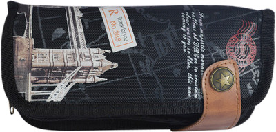 

Saamarth Impex Wonders Of World London Bridge Art Fabric Pencil Box(Set of 1, Black)