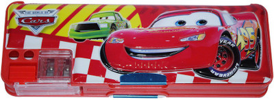 

Dream Bag Cars Print Art Plastic Pencil Box(Set of 1, Red)