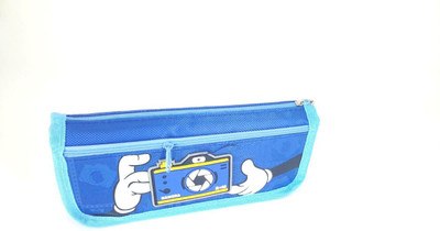 

Chrome Series Printed Art Cloth Pencil Box(Set of 1, Blue)