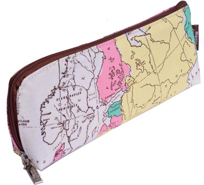 

Enwraps World Map Cartoons Art PU Pencil Box(Set of 1, Yellow)