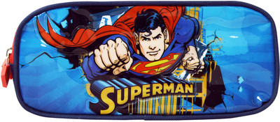 

Superman School Plastic Pencil Box(Set of 1, Blue)