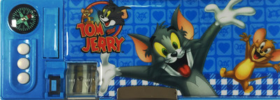 

Disney Tom & Jerry Tom & Jerrry Art Plastic Pencil Box(Set of 1, Blue)