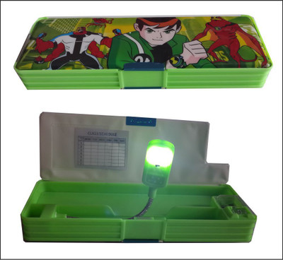 

Tara Lifestyle Ben10 Printed With Study Light Art Plastic Pencil Box(Set of 1, Multicolor)