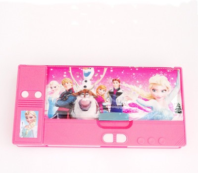 

Dream Bag Frozen Print Art Plastic Pencil Box(Set of 1, Pink)