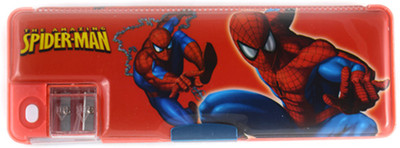 

Funmatic Inbuilt Sharpner Spiderman Art Plastic Pencil Box(Set of 1, Red)