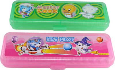 

Saamarth Impex Cartoon Design Print Art Plastic Pencil Boxes(Set of 2, Multicolor)