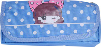 

Saamarth Impex Student Supplies Cute Girl Print Art Clothes Pencil Box(Set of 1, Blue)