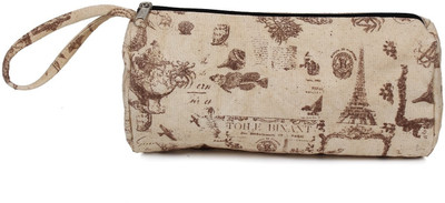 

Store Indya Abstract Fabric Pencil Box(Set of 1, Beige)