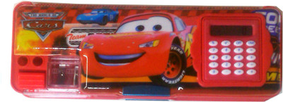 

Karta Red Car With Calculator & Dual Sharpner Art Plastic Pencil Box(Set of 1, Red)