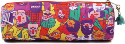 

Chumbak Pouches Graphic Art Cloth Pencil Box(Set of 1, Multicolor)