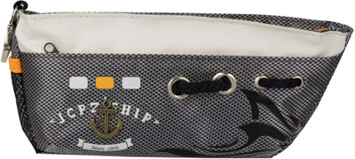 

ANNI CREATIONS Exam Columbus Art PU Pencil Box(Set of 1, Silver)