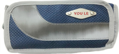 5% OFF on Aardee You Le Mesh Design Art Thick Fabric Pencil Box(Set of 1, Dark Blue, Grey)