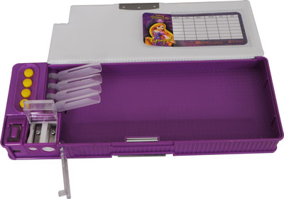

Disney Princess Graphics Art Plastic Pencil Box(Set of 1, Purple)