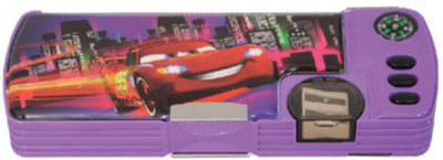 

Disney Cars Cartoon Characters Art Plastic Pencil Box(Set of 1, Multicolor)