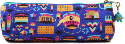 

Chumbak Pouches Graphic Art Cloth Pencil Box(Set of 1, Multicolor)
