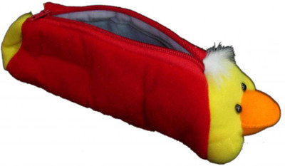 

Tickles Pencil Pouch Multipurpose Bag Art Pile Cloth Pencil Box(Set of 1, Red)