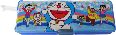 

Dream Bag Doraemon Print Art Plastic Pencil Box(Set of 1, Blue)