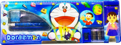 

Priyankish Smart Kidz Doraemon Art Plastic Pencil Box(Set of 1, Blue)