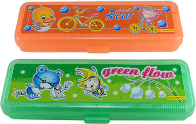 

Saamarth Impex Cartoon Design Print Art Plastic Pencil Boxes(Set of 2, Multicolor)