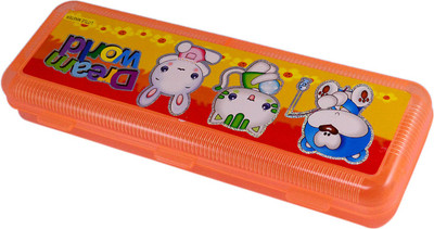 

Saamarth Impex NA Cartoon Art Plastic Pencil Box(Set of 1, Orange)