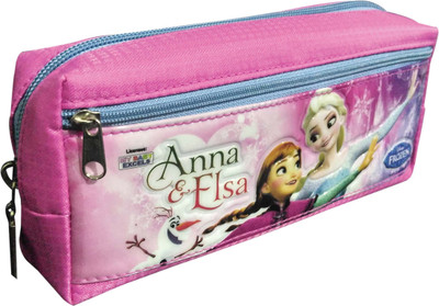 

Frozen Pencil Pouch Character Face Art Fabric Pencil Box(Set of 1, Pink)