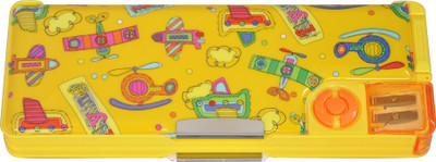 

HM International HMI Cartoon Art Plastic Pencil Box(Set of 1, Yellow, Orange)