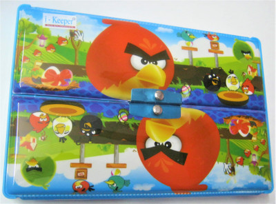 

i-Keeper Cartoon AngryBirds Art Plastic Pencil Box(Set of 1, Blue)