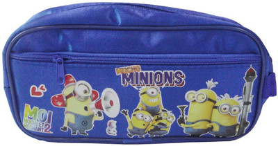 

Cloud9JP Pencil Box Pouch Minion Art Fabric Pencil Box(Set of 1, Blue)