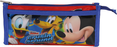 

Disney MICKEY MOUSE Cartoon Art NYLON & PVC Pencil Box(Set of 1, Multicolor)