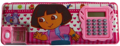 

Hyde & Seek Dora the explorer dora Art Plastic Pencil Box(Set of 1, Pink)