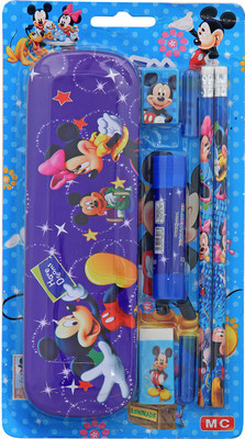 

Shopiral MICKY MOUSE CARTOON Art METAL Pencil Box(Set of 1, Blue)