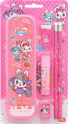 

Shopiral CARTOON CARTON Art PLASTIC Pencil Box(Set of 1, Pink)