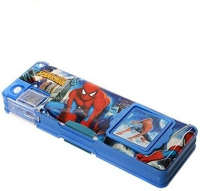 

Ashmaadi Boys Cartoons/Characters with Calculator Art Plastic Pencil Box(Set of 1, Multicolours)