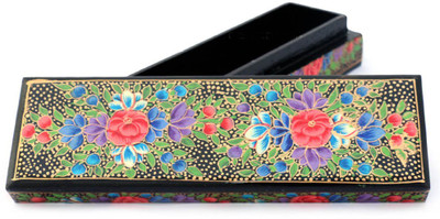 

Indsights Paper Mache Handpaper Art Paper Pencil Box(Set of 1, Multicolor)