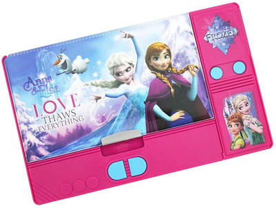 DISNEY Frozen frozen Art Metal Plastic Pencil Boxes(Set of 1, Frozen, Multicolor)