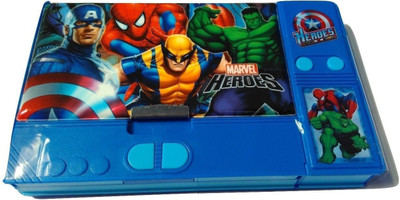 

Kidofash Avengers Heroes Theme Jumbo Pencil Box Avengers Art Plastic Pencil Box(Set of 1, Multicolor)
