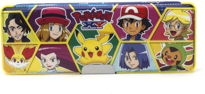 

Pokemon Pokemon Character Design Art Plastic Pencil Box(Set of 1, Multicolor)