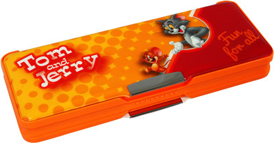 

Tom & Jerry School Plastic Pencil Box(Set of 1, Orange)