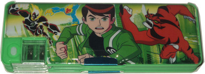 

Karta Ben10 Dual Sharpner Art Plastic Pencil Box(Set of 1, Green)