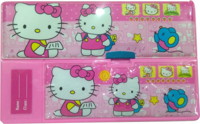 

Mithark Frozen Hello Kitty Art Plastic Pencil Box(Set of 1, Pink)