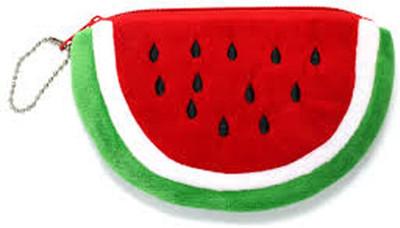 

Creative Kids CK Watermelon Art Soft Fabric Pencil Box(Set of 1, Red, Green)