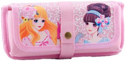 

Chrome Series Printed Art Cloth Pencil Box(Set of 1, Light Pink)