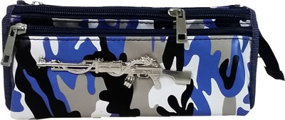 

Wise Guys Military Military Style Art Cloth Pencil Box(Set of 1, Blue)
