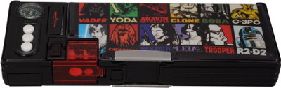 

Disney Star Wars Superhero Art Plastic Pencil Box(Set of 1, Black, Red)