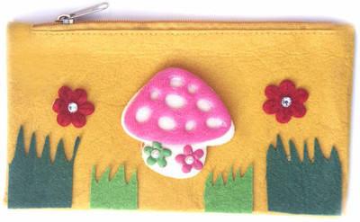 

Lill Pumpkins Pencil Pouch Masrum Art Felt Pencil Box(Set of 1, Yellow)
