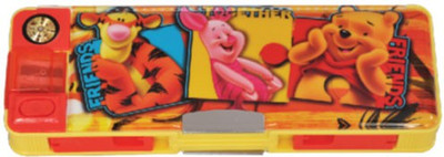 

Disney Winnie The Pooh Cartoon Characters Art Plastic Pencil Box(Set of 1, Muticolor)