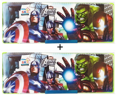 

Stuff Jam Action Hero NA Art Plastic Pencil Boxes(Set of 2, Blue)
