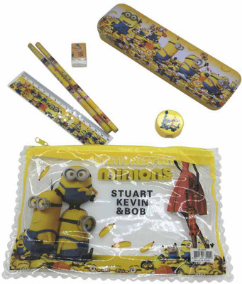 

Funcart Minions Printed pattern Art Plastic Pencil Box(Set of 1, Multicolor)