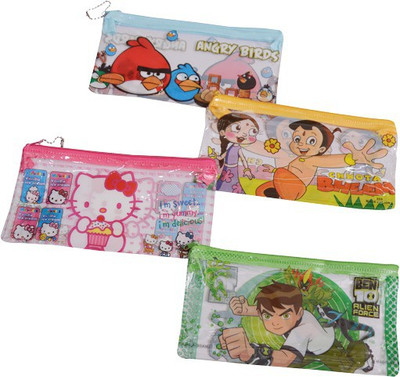 

Priyankish Smart Kidz Cartoons Art Pvc Pencil Boxes(Set of 4, Multicolor)
