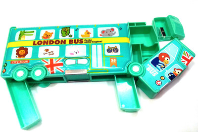 

Palakz Magnetic Bus Art Plastic Pencil Box(Set of 1, Multicolor)